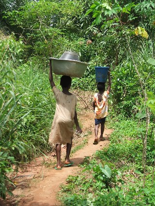 Children going for water